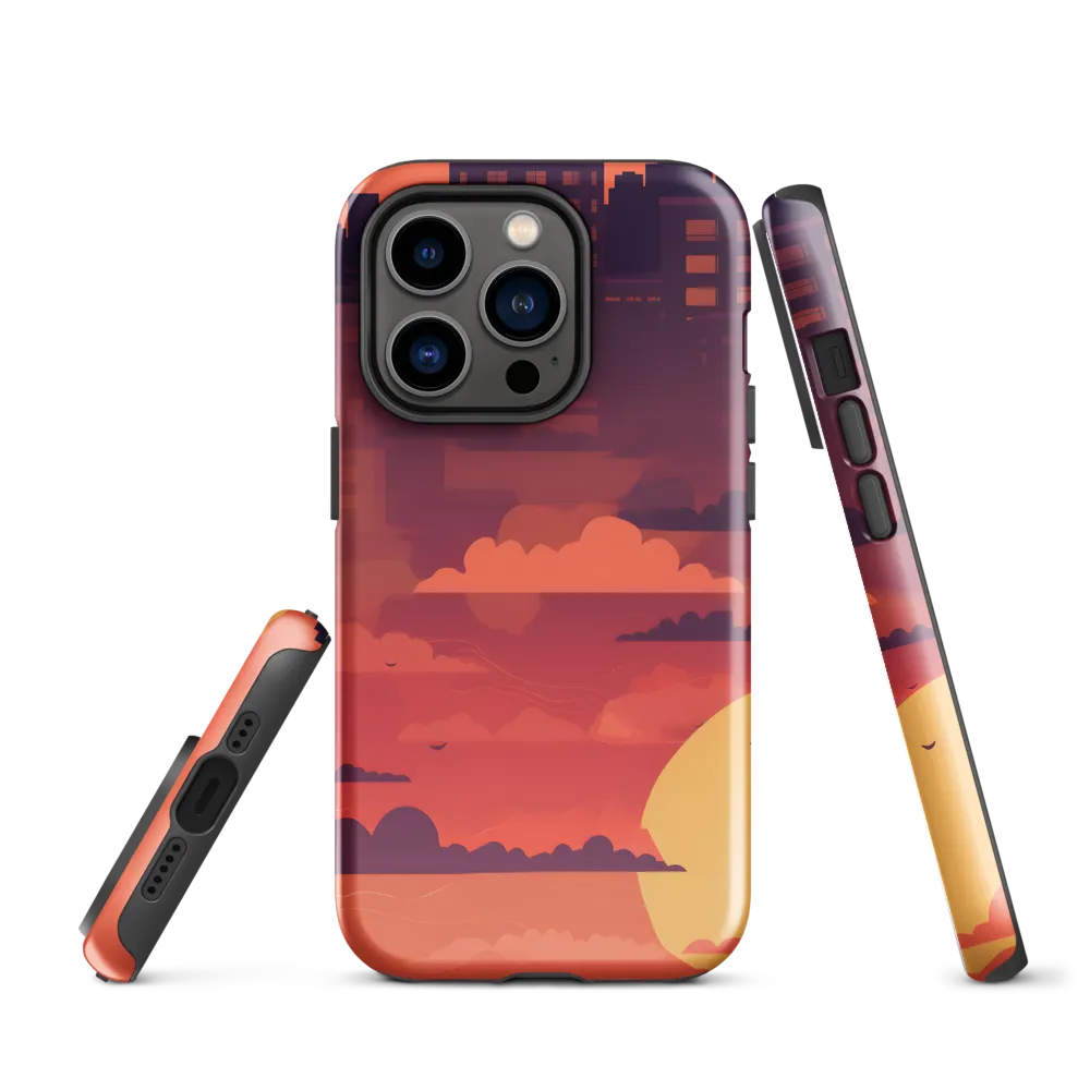 Urban Dusk: A Symphony of Cityscapes | Phone Case |  14 Pro | Tough Case | Glossy