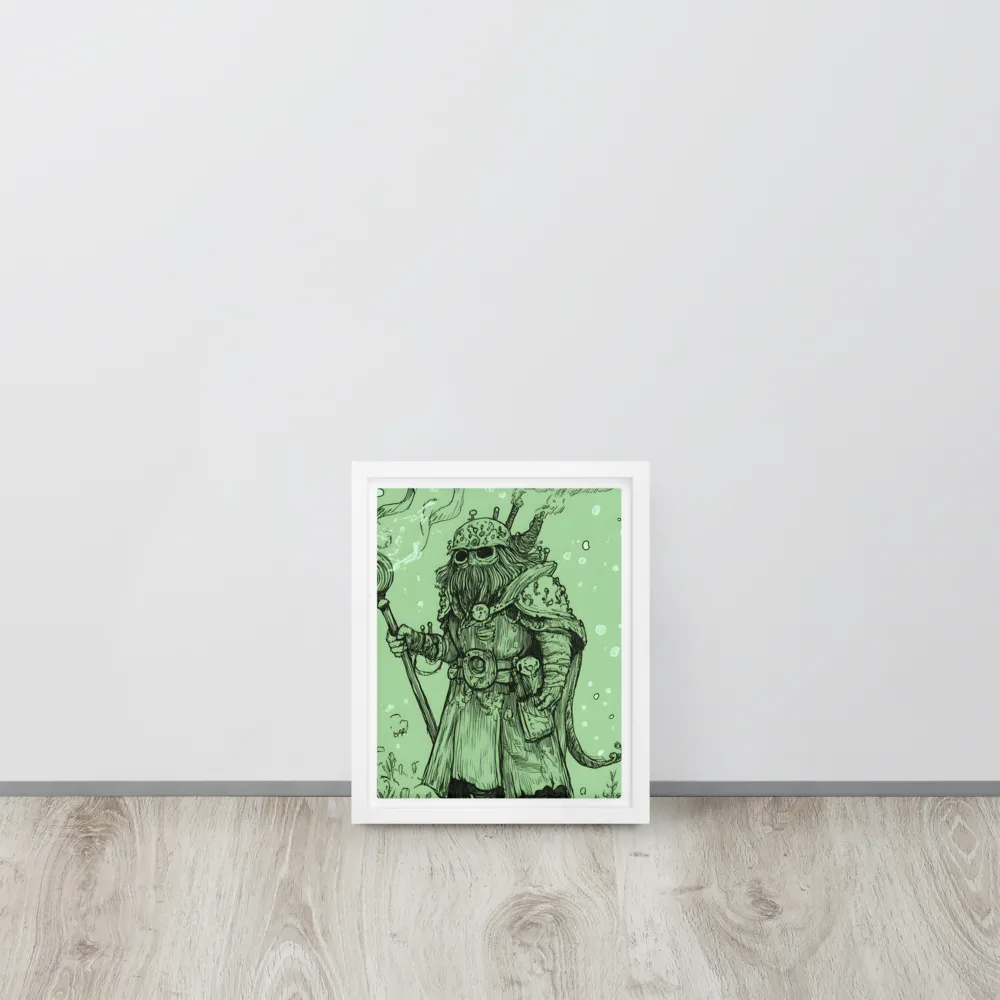 The Enigmatic Wizard | Canvas with White Frame | 8″×10″