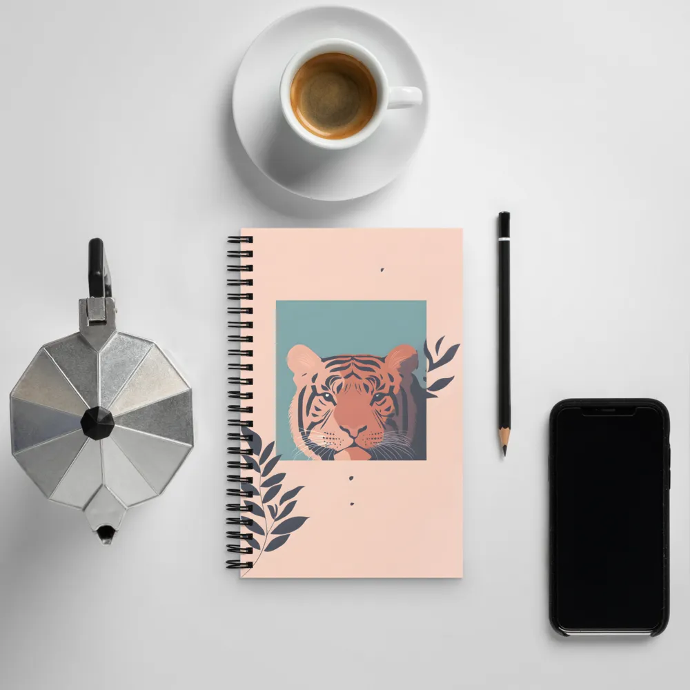 Whispers of the Wild: A Tiger's Gaze | Spiral Notebook