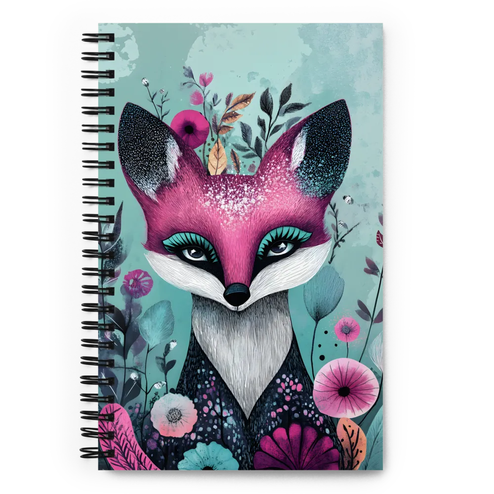 Whimsical Fox Among Blossoms | Spiral Notebook