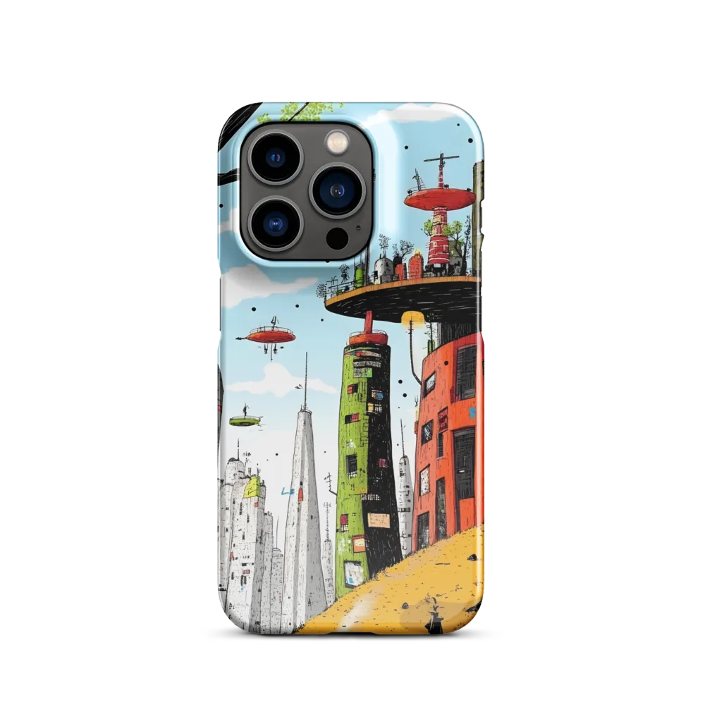 Futuristic Urban Dreamscape | Phone Case |  14 Pro | Snap Case | Glossy