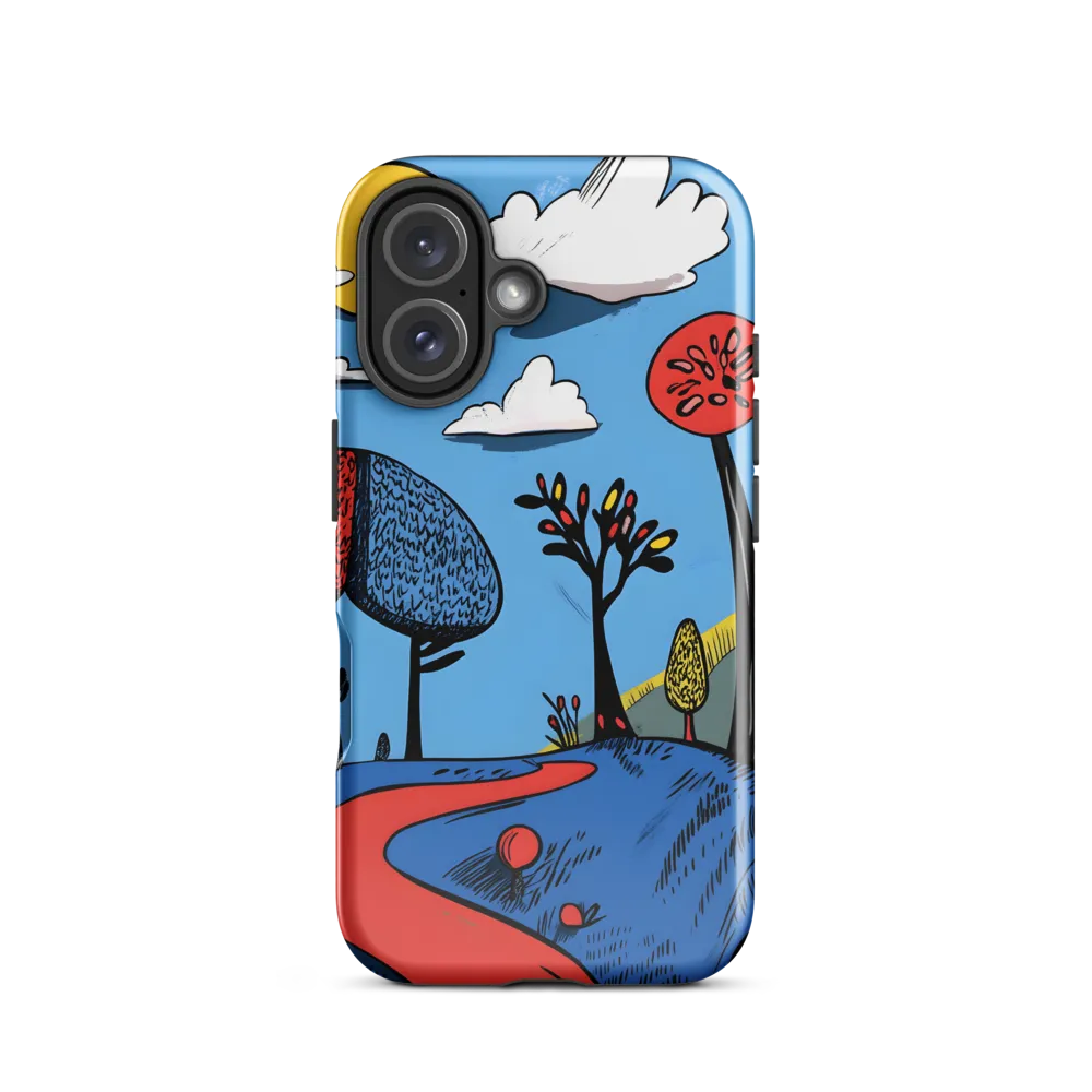 Whimsical Pathways Through a Colorful Landscape