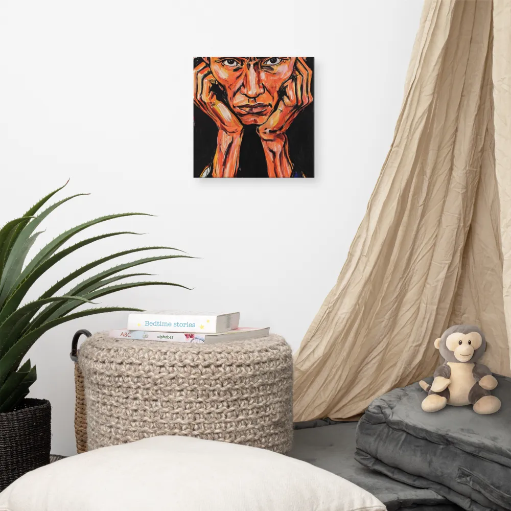 Contemplative Intensity: An Expressionist Portrait