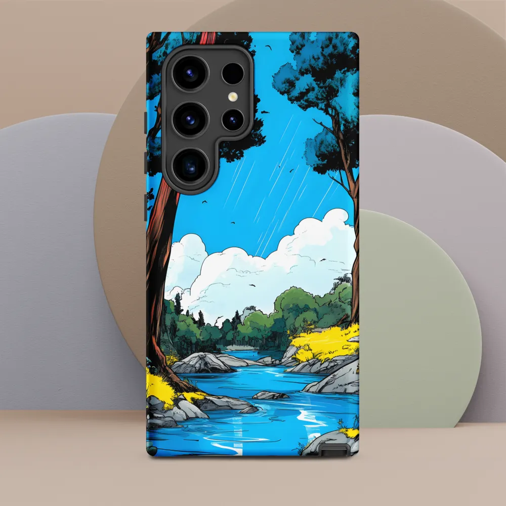 Tranquil River in a Comic Landscape