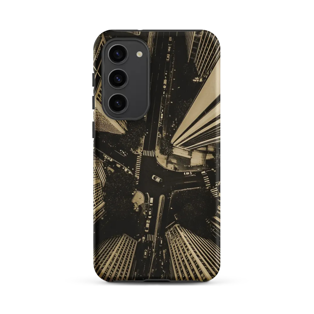 Urban Symphony: Aerial Perspective of City Life | Phone Case |  S23 Plus | Tough Case | Matte