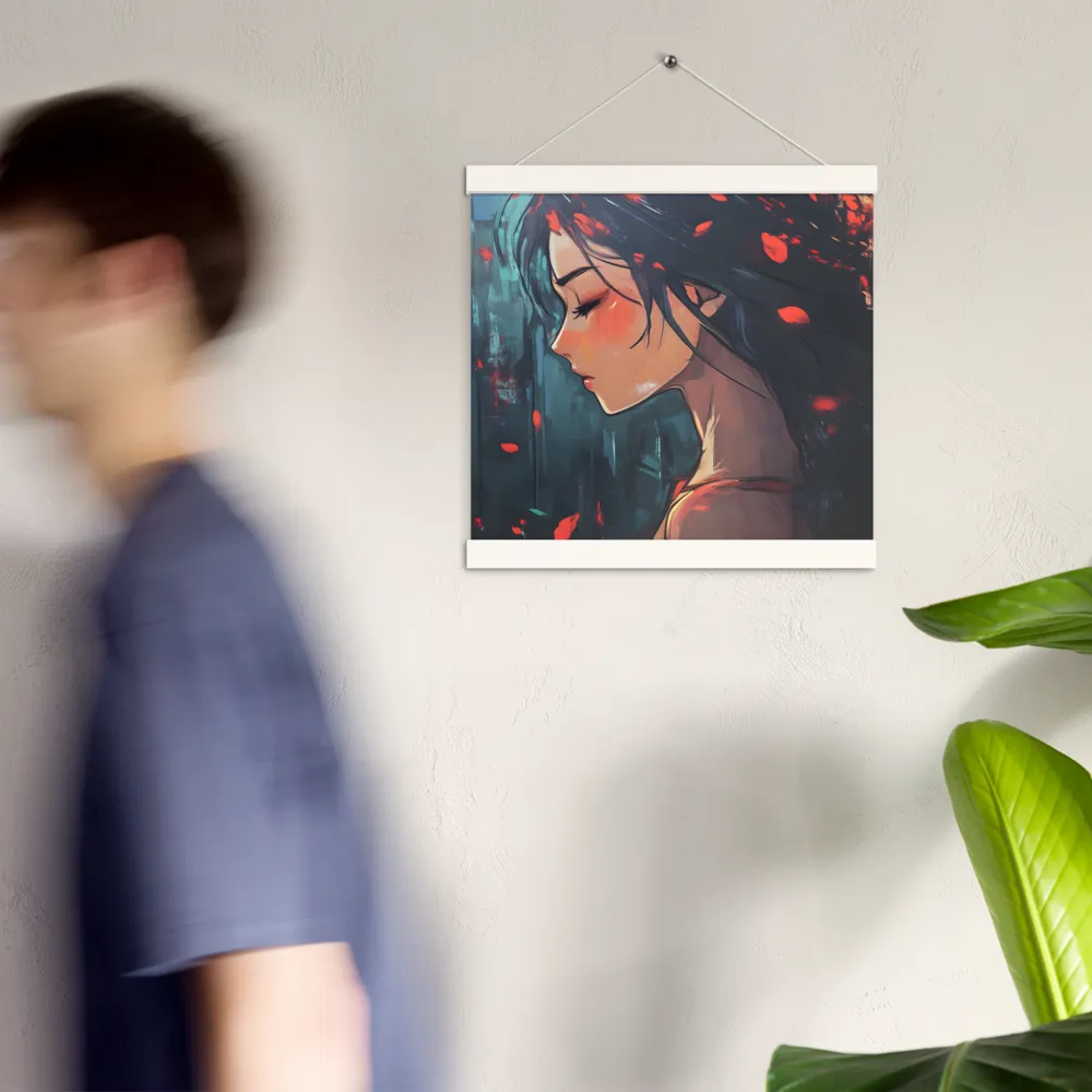 Whispers of Melancholy | Poster With White Wood Hanger | 12″×12″
