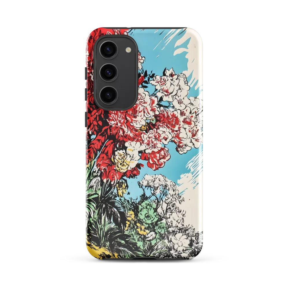 Floral Symphony in Bold Colors | Phone Case |  S23 Plus | Tough Case | Glossy