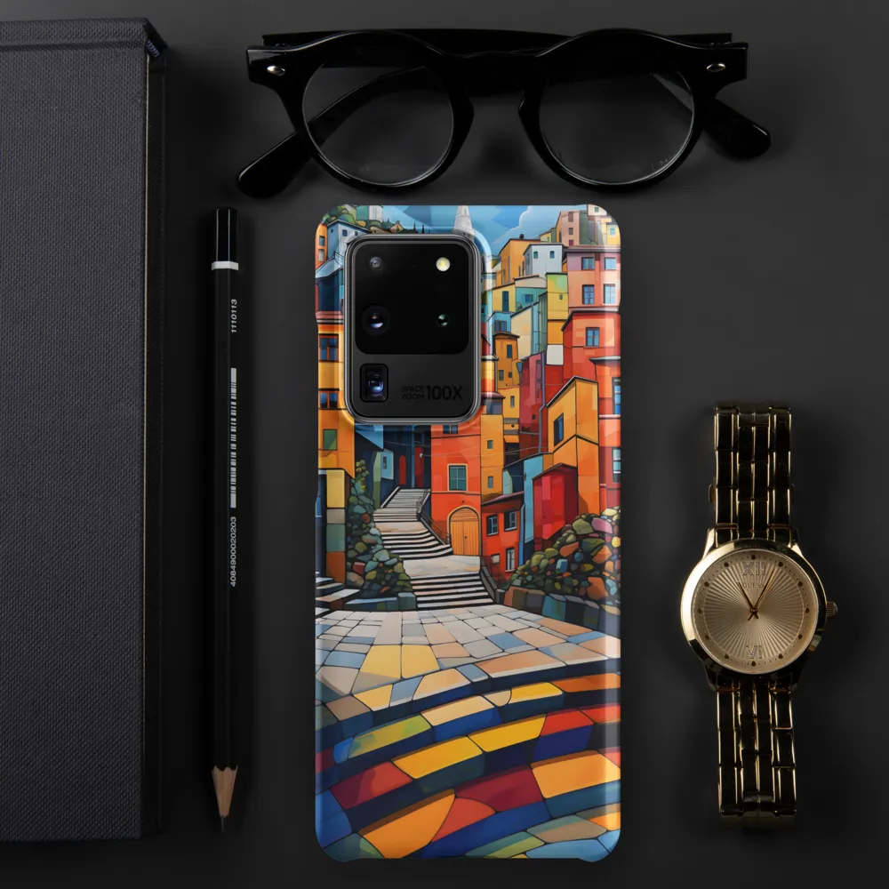 Vibrant Village: A Cubist Journey