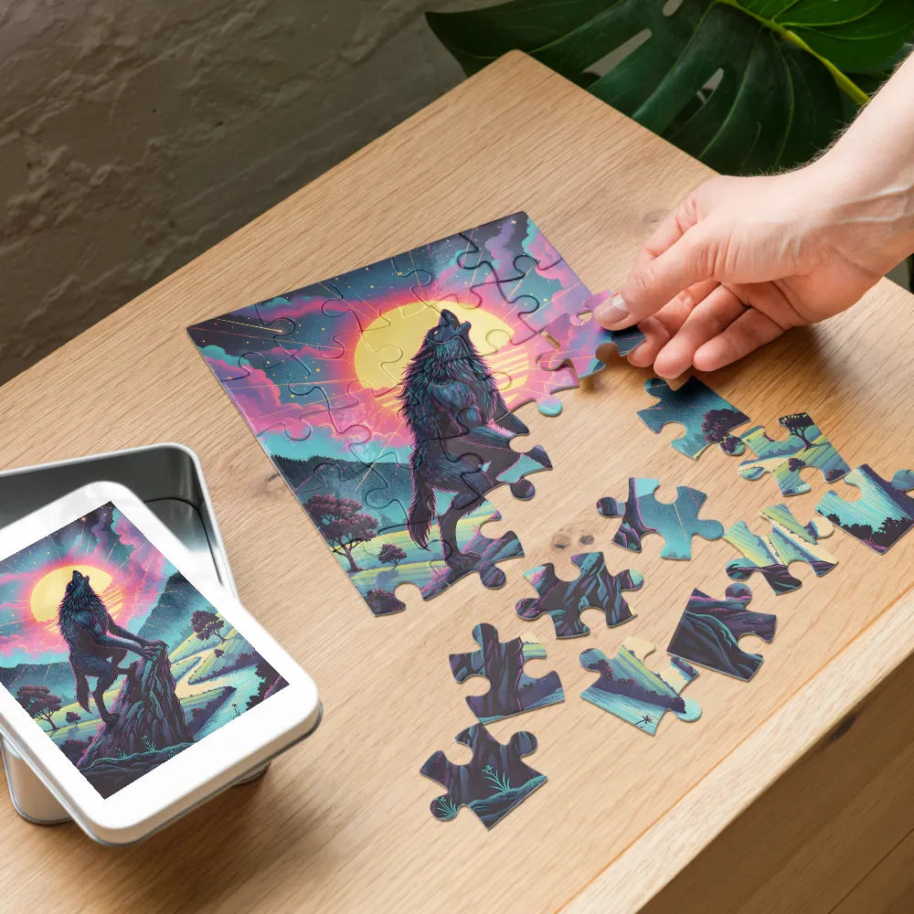 Neon Howl 
 Jigsaw Puzzle in Tin Box