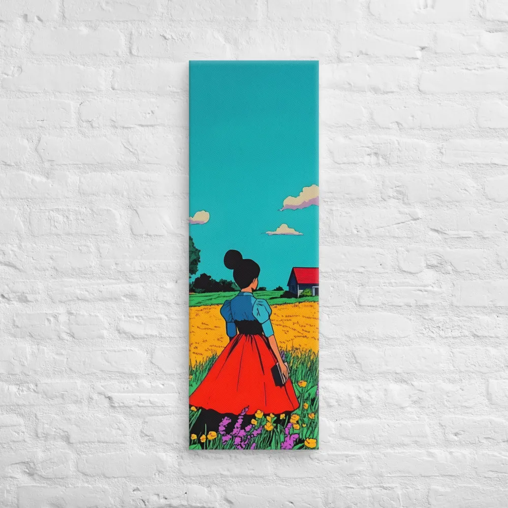 Whispers of a Sunlit Meadow | Canvas | 12″×36″
