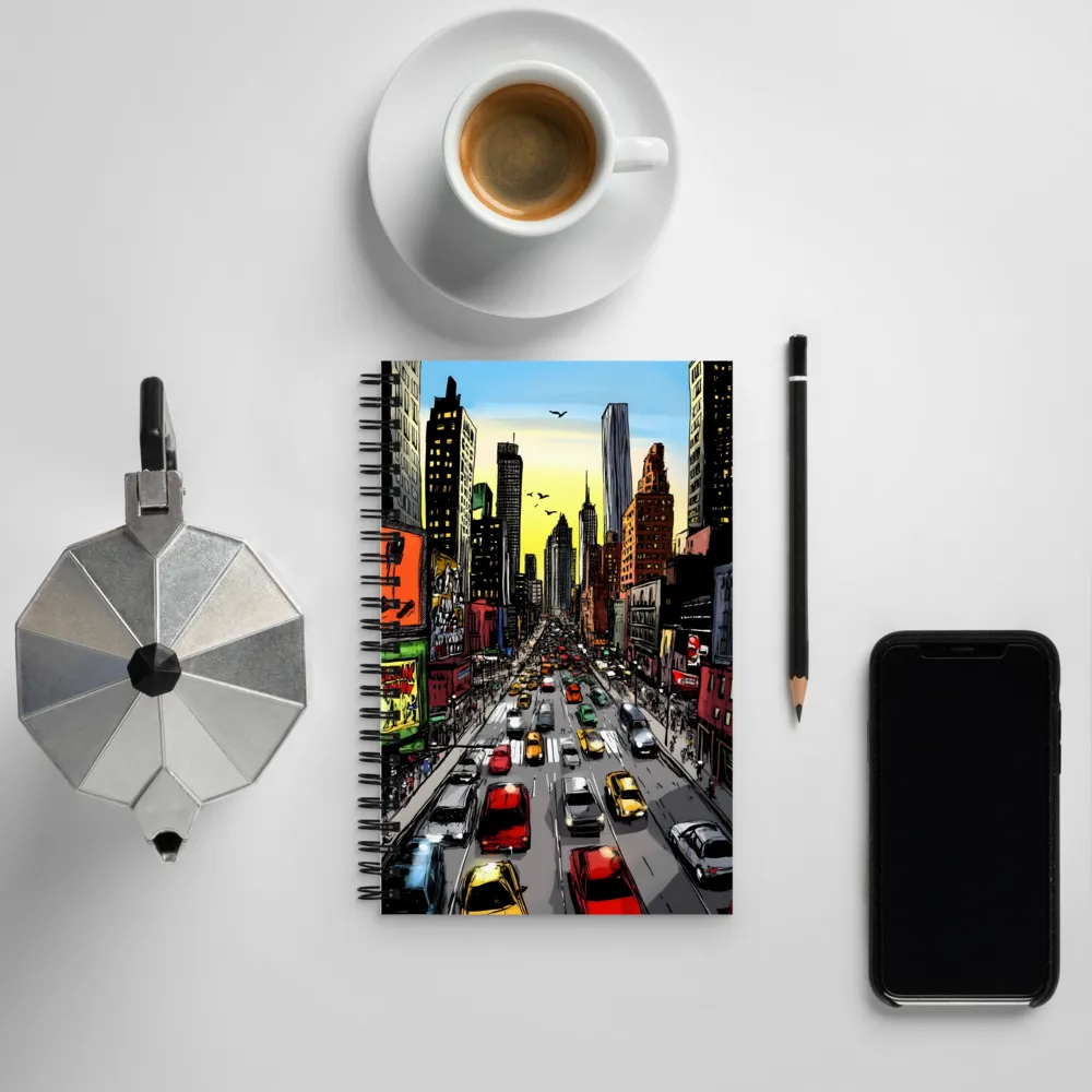 City Pulse at Dusk | Spiral Notebook