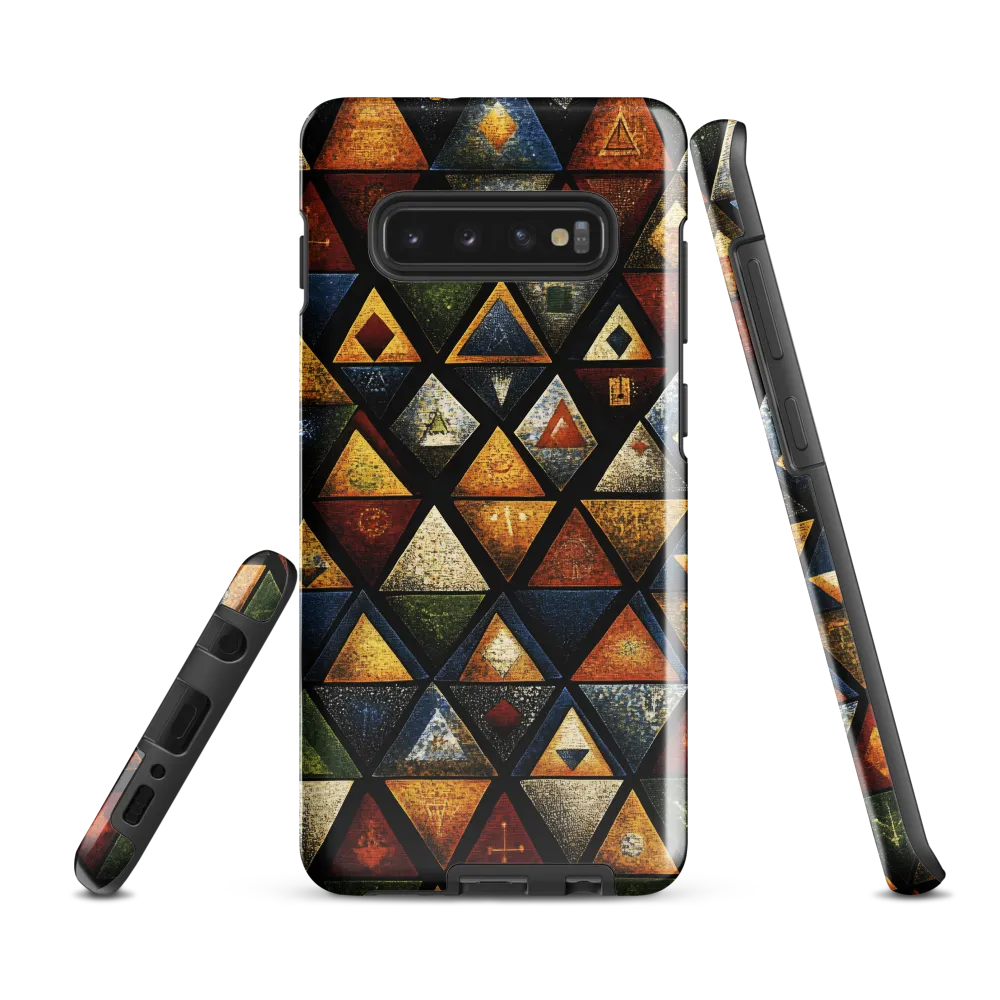 Dynamic Triangular Harmony | Phone Case |  S10 Plus | Tough Case | Glossy