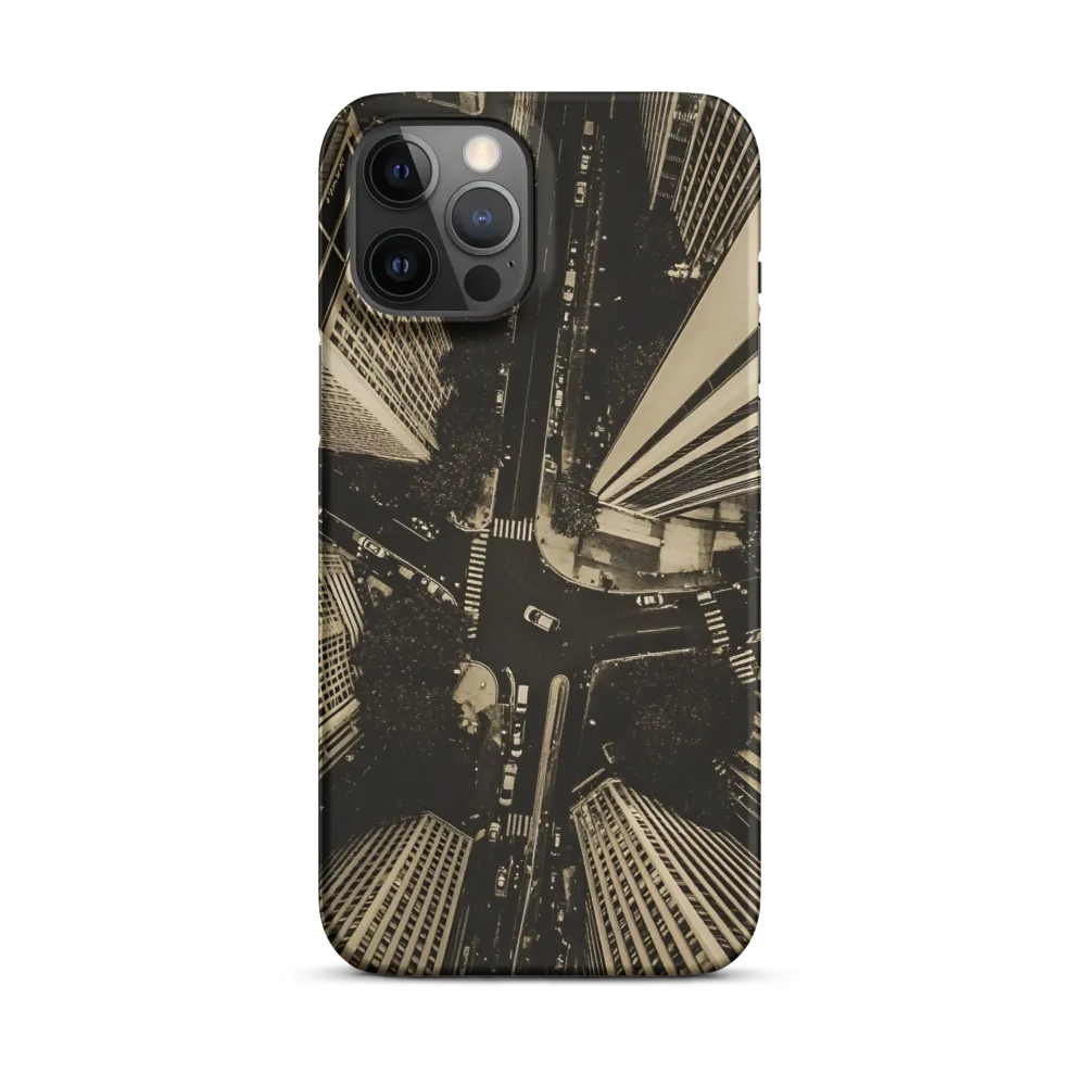 Urban Symphony: Aerial Perspective of City Life | Phone Case |  12 Pro Max | Snap Case | Matte