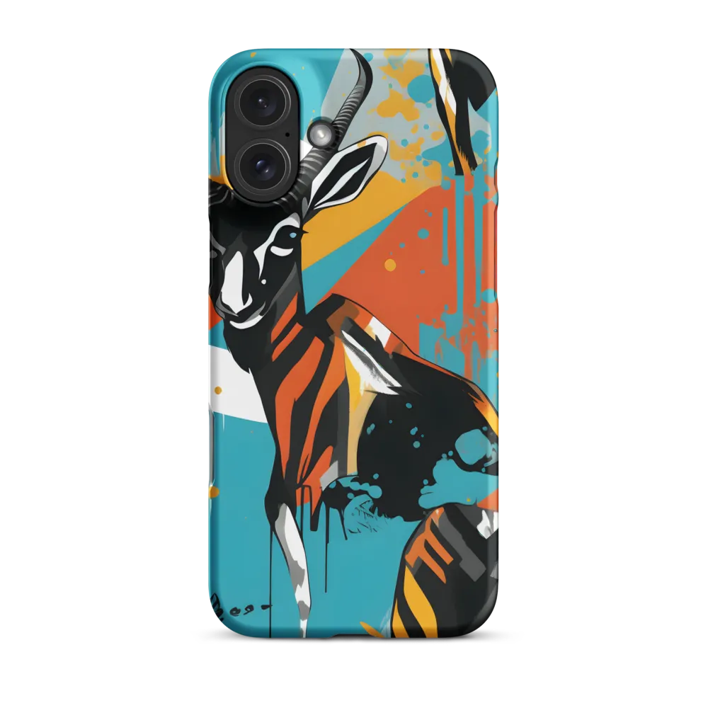 Dynamic Antelope in Vivid Abstract