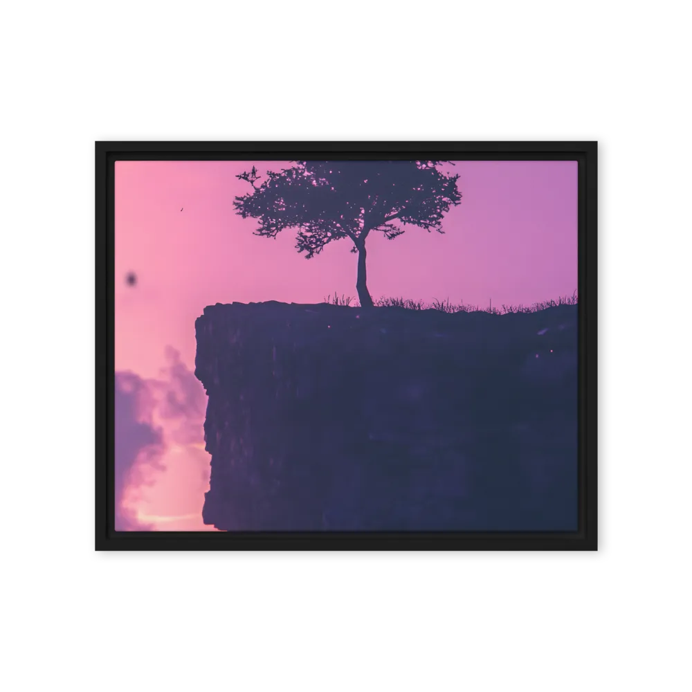 Solitude on the Edge | Canvas with Black Frame | 16″×20″