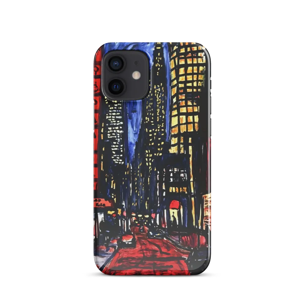 Urban Nightscape: A Journey Through Neon Lights | Phone Case |  12 | Snap Case | Glossy