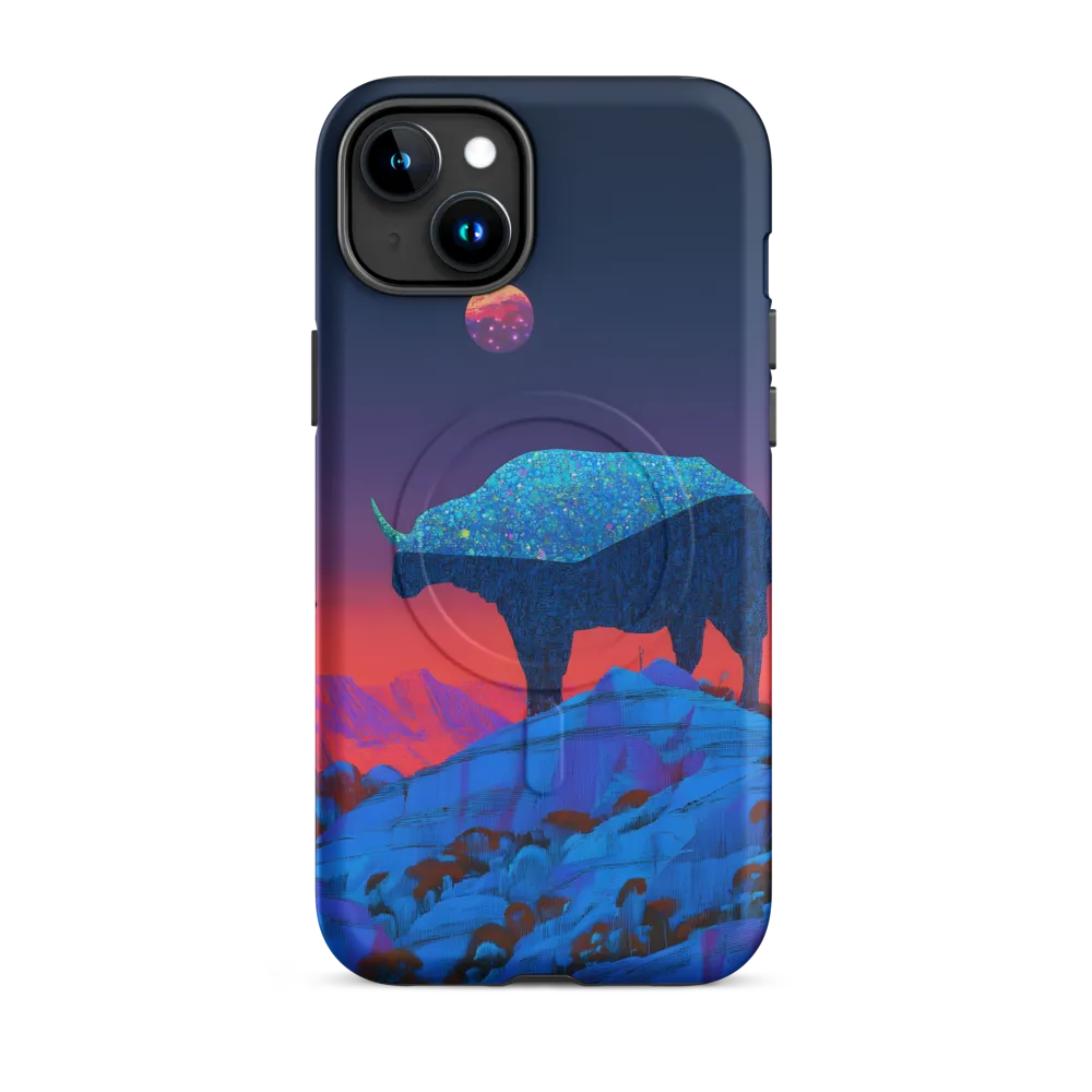 Luminous Bison Under a Celestial Sky