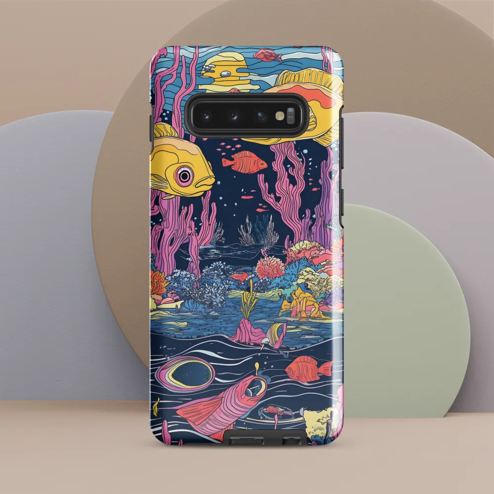 Underwater Dreamscape: A Playful Encounter | Phone Case |  S10 Plus | Tough Case | Glossy