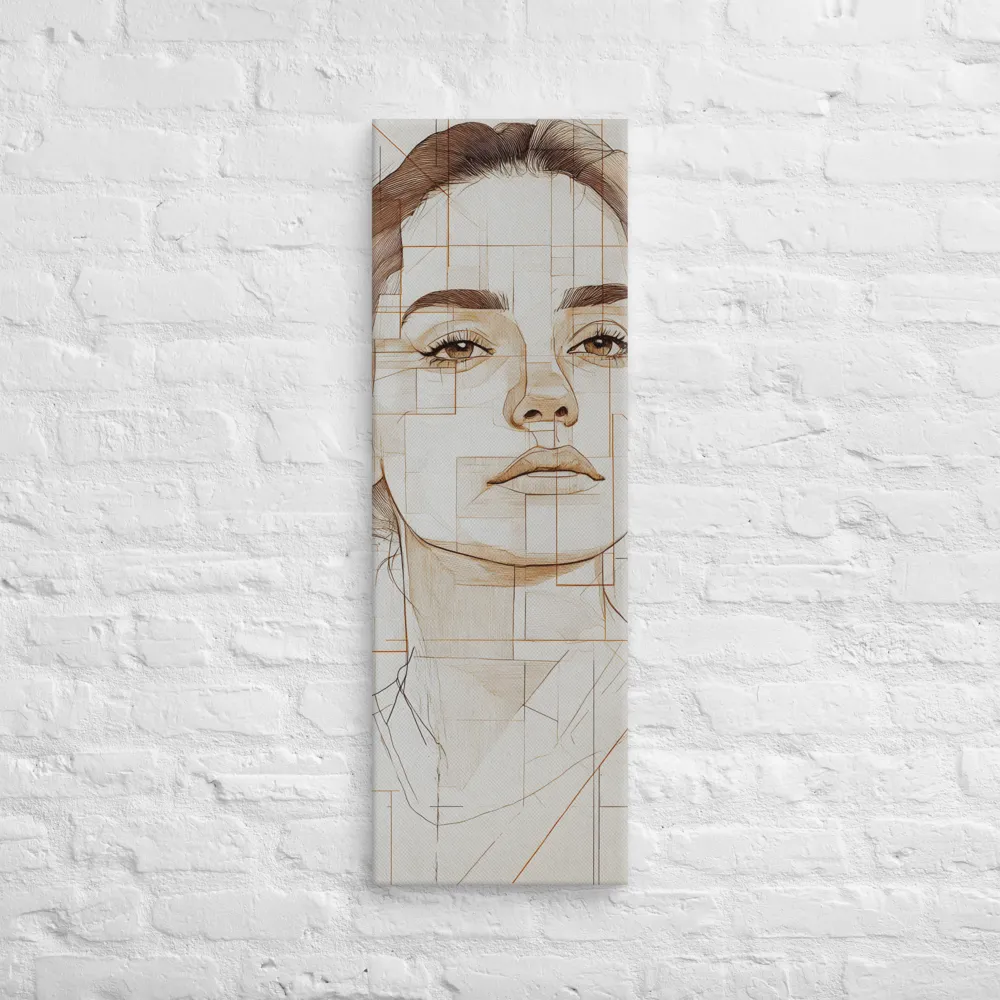 Geometric Serenity: A Minimalist Portrait