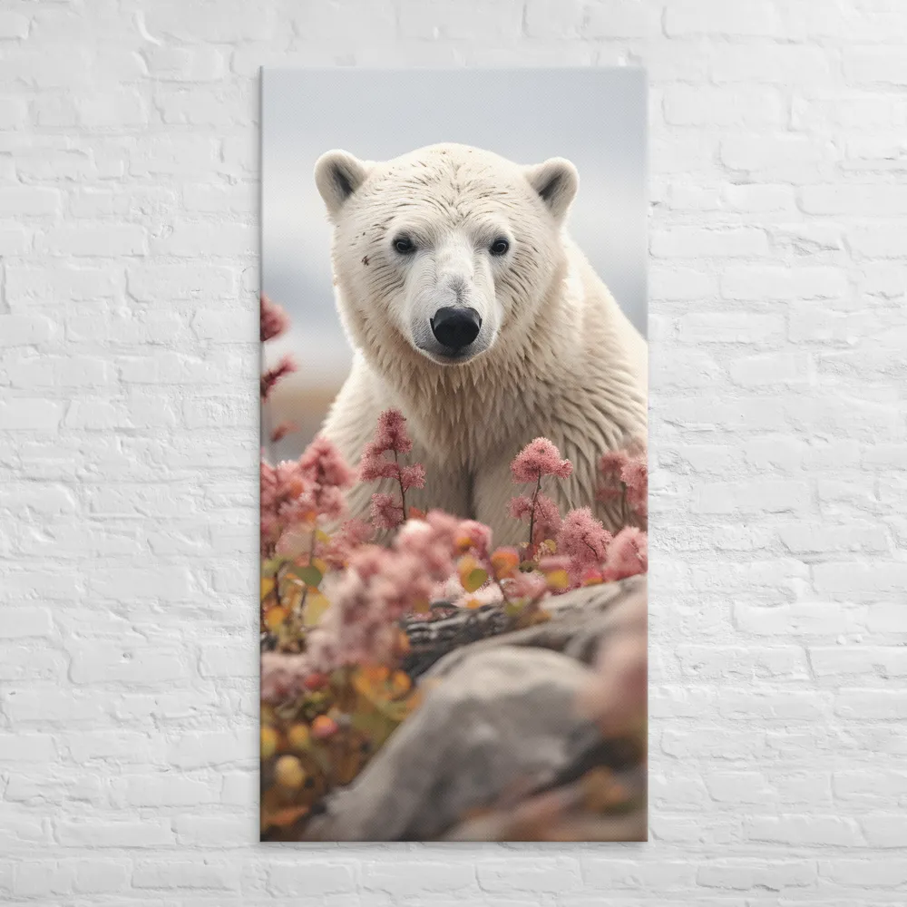 Curiosity Among Blooms: The Polar Bear