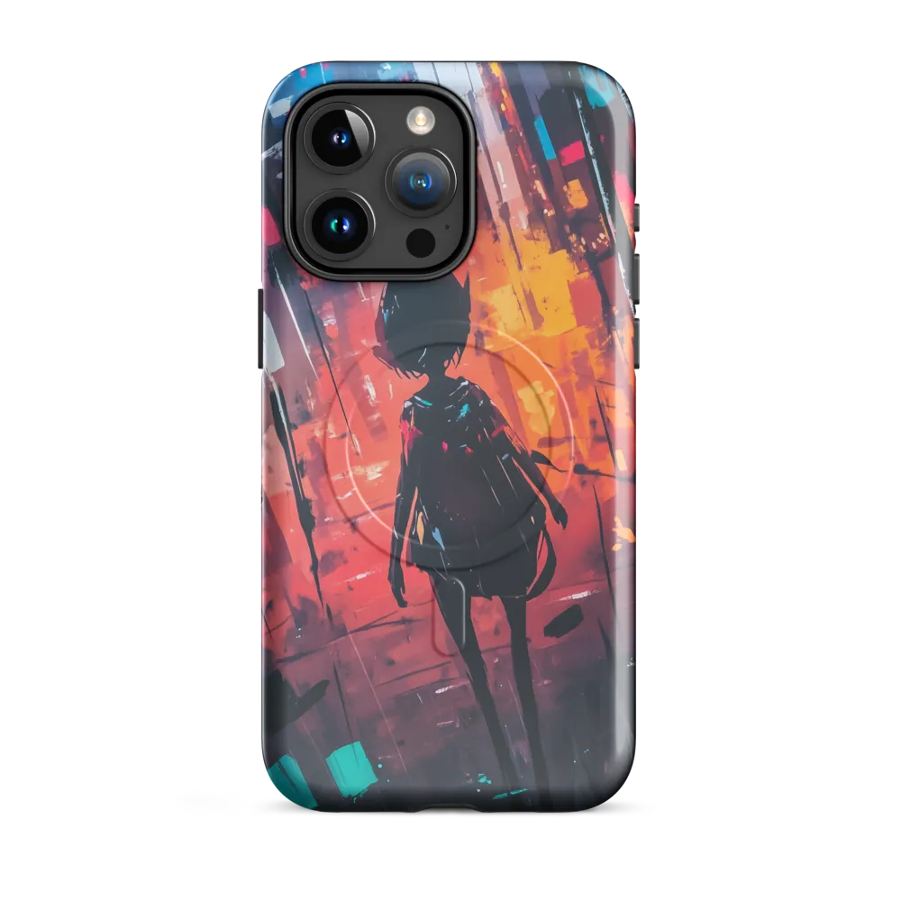 Silhouette in the Urban Abyss | Phone Case |  15 Pro Max | MagSafe® Tough Case | Glossy