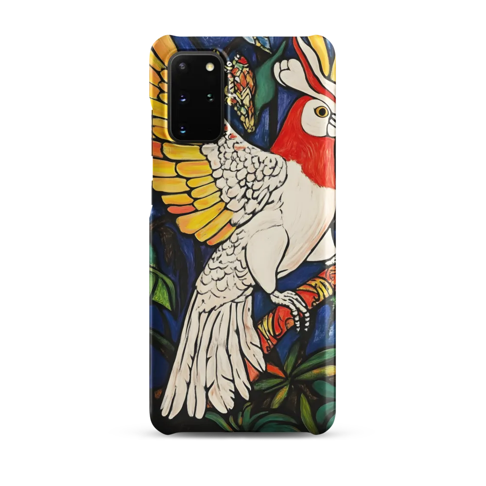 Cockatoo on a Patterned Branch