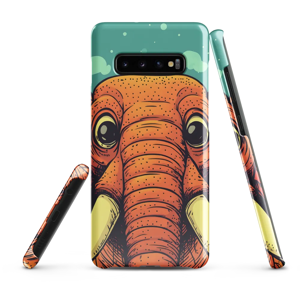 Whimsical Majesty: The Playful Elephant | Phone Case |  S10 Plus | Snap Case | Glossy