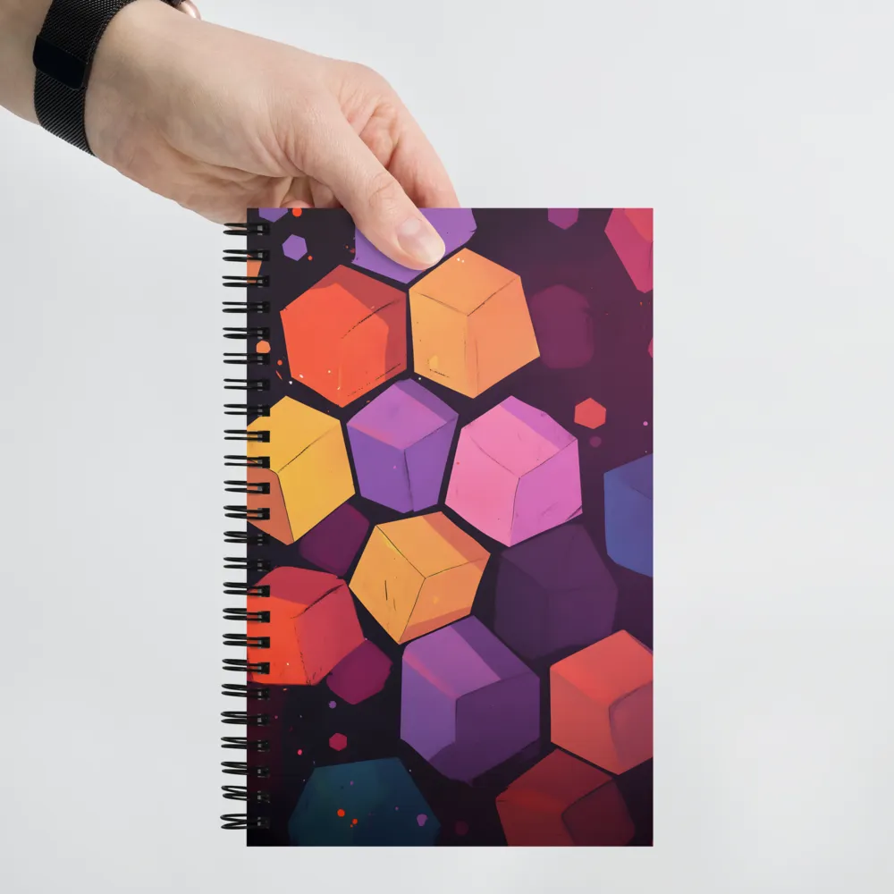 Dynamic Geometric Harmony | Spiral Notebook