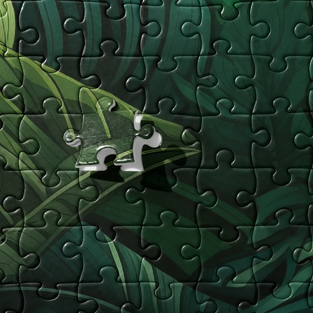 Lush Canopy: A Tropical Foliage Study | Jigsaw Puzzle | 520 pieces