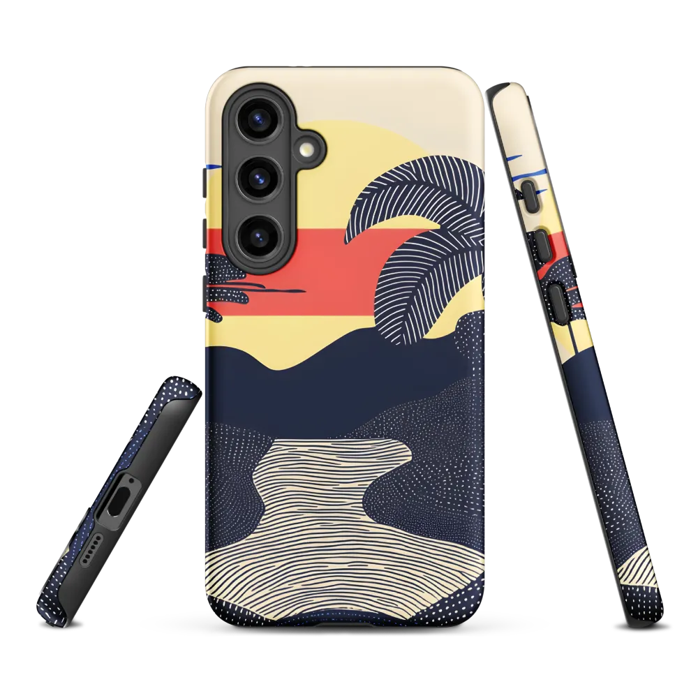 Tranquil Sunset in Modern Minimalism | Phone Case |  S24 Plus | Tough Case | Matte