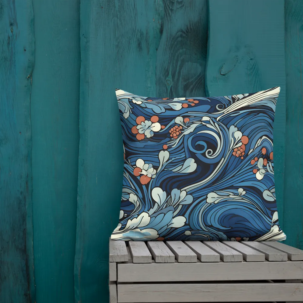 Nature's Elegance: An Oceanic Tapestry | Pillow & Pillow Case | Multiple Sizes