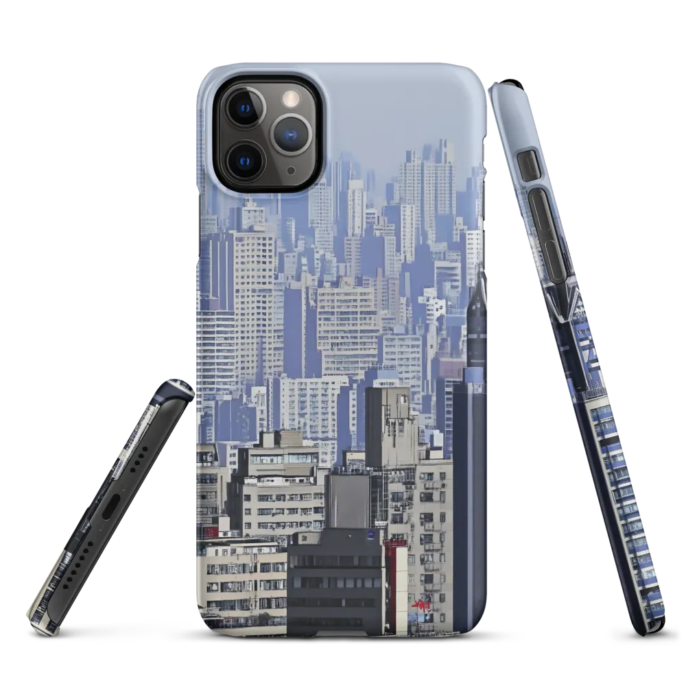 Urban Symphony: A Cityscape in Blues and Grays