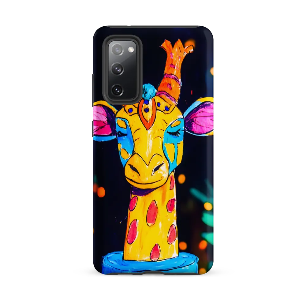 Whimsical Giraffe in Vibrant Colors
