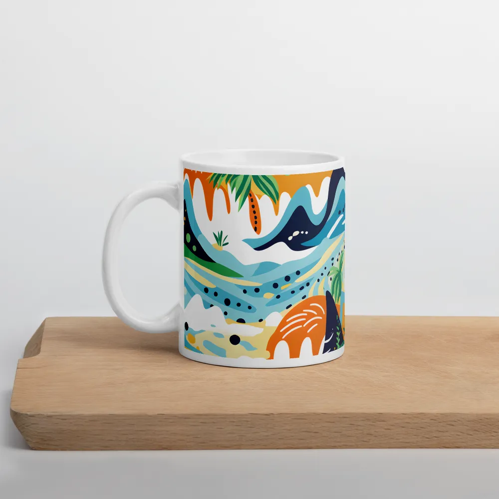 Abstract Tropical Landscape | Mugs | Multiple Sizes & Colors