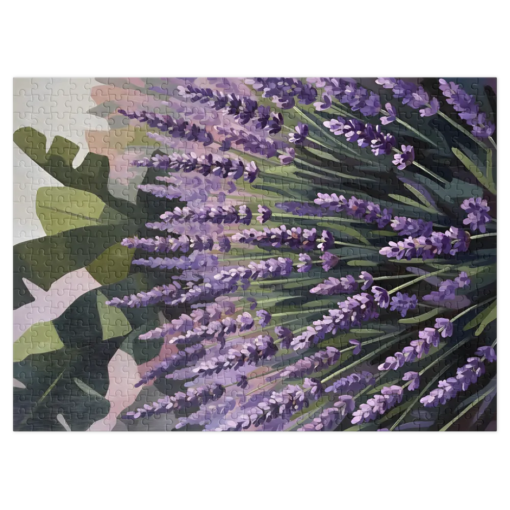 Lavender Field Serenity 
 Jigsaw Puzzle in Tin Box