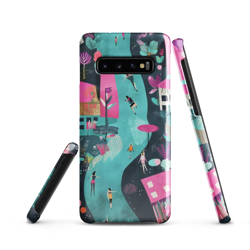 Whimsical Journey Through a Vibrant Landscape | Phone Case |  S10 | Snap Case | Glossy