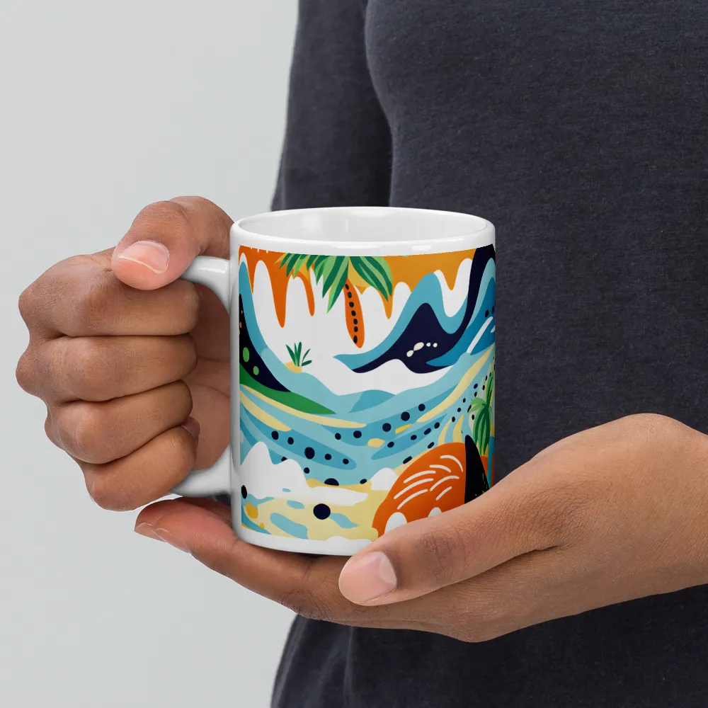 Abstract Tropical Landscape | Mugs | Multiple Sizes & Colors