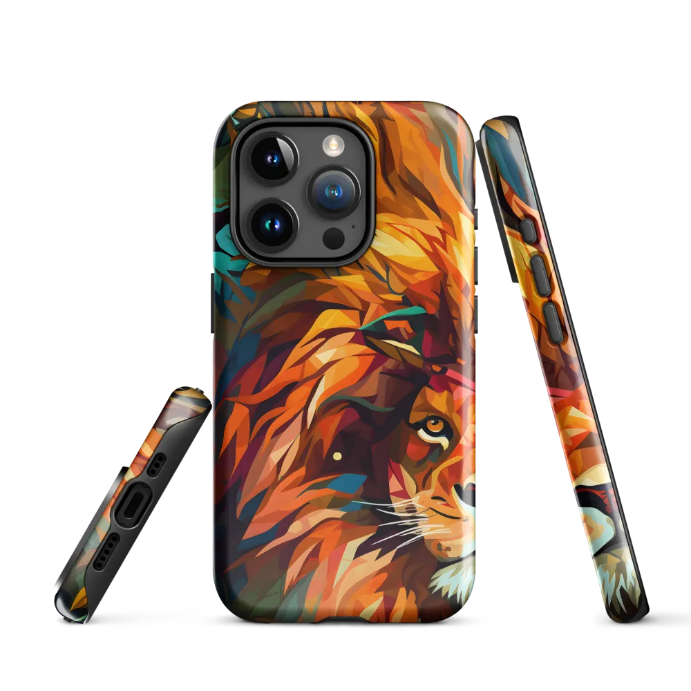 Majestic Gaze: The Polygonal Lion