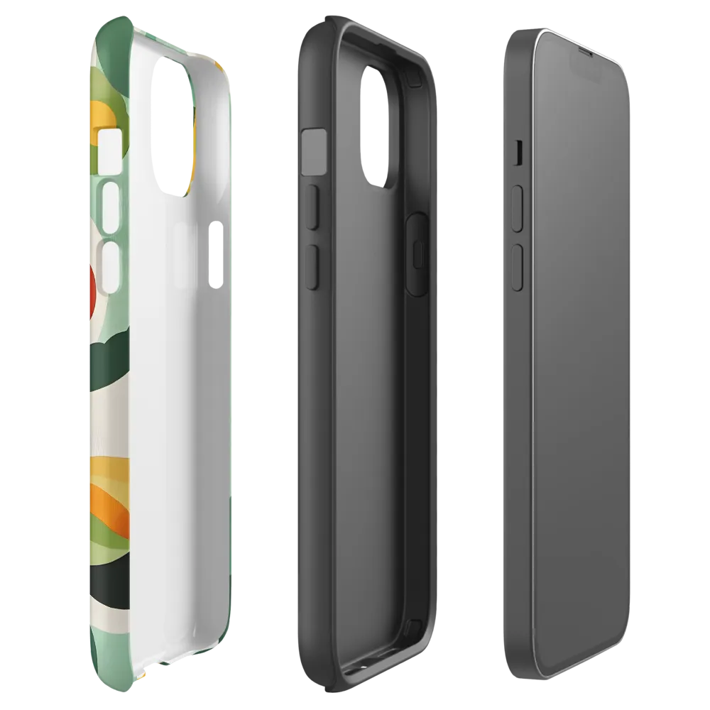 Harmony in Shapes: A Playful Abstract Design | Phone Case |  14 Plus | Tough Case | Matte