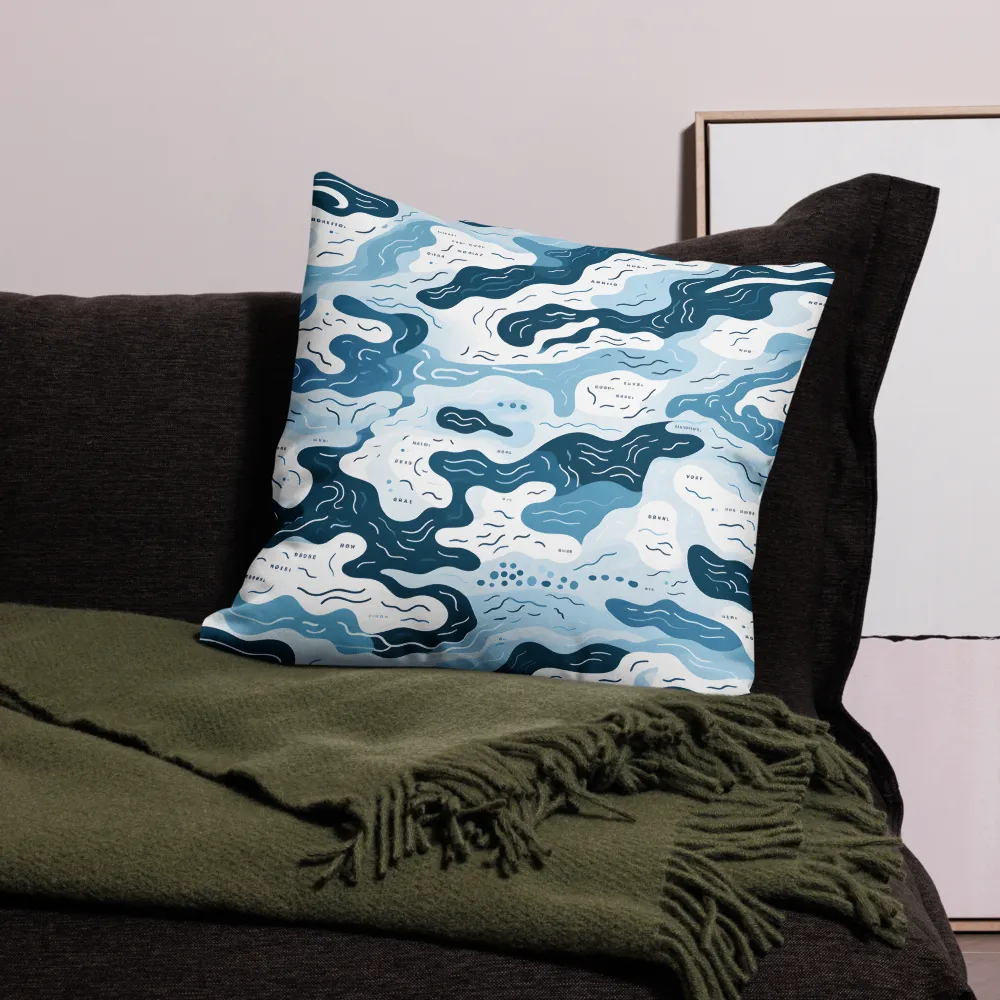 Flowing Waters: An Abstract Journey | Pillow & Pillow Case | Multiple Sizes