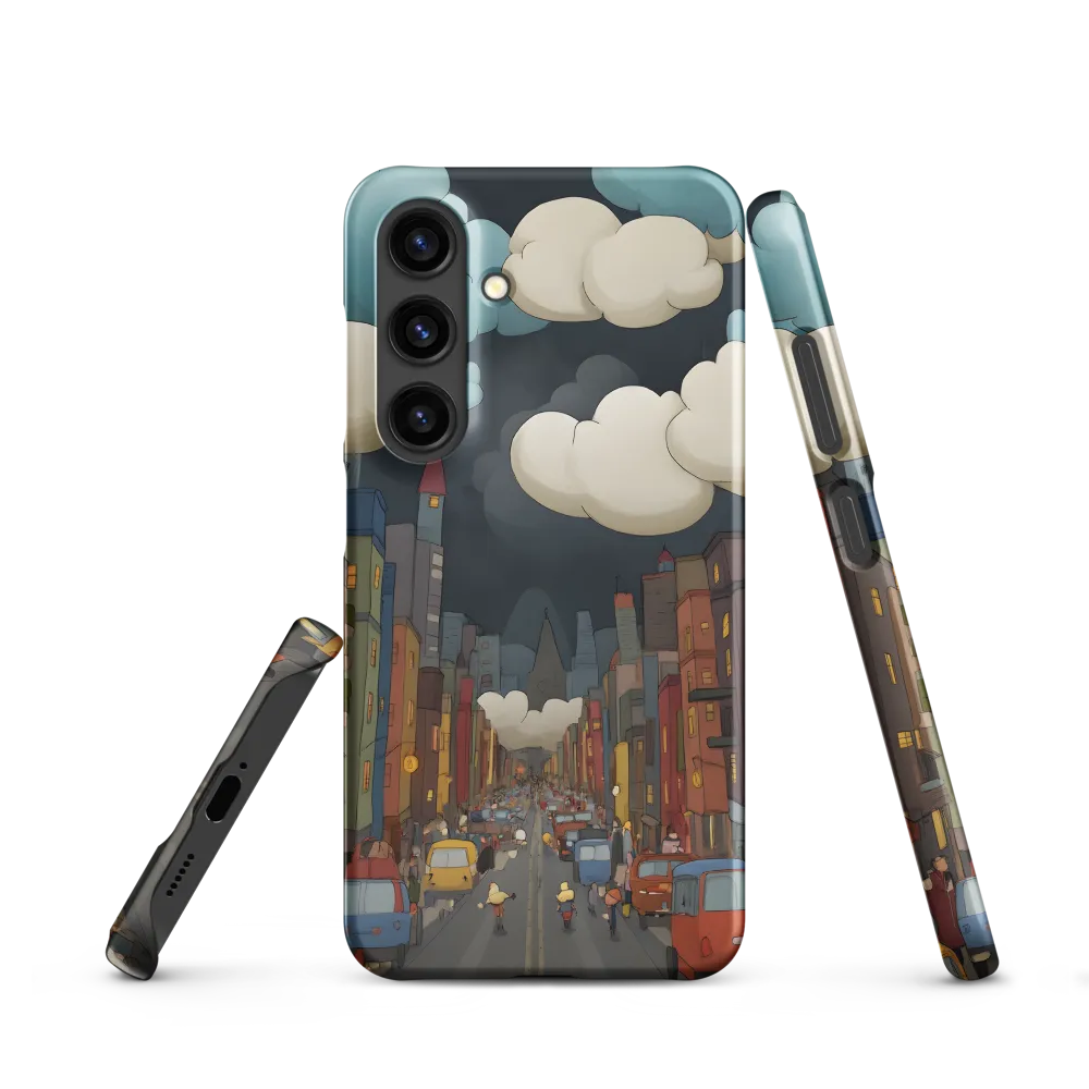 Urban Symphony: A City Awakens at Dusk | Phone Case |  S24 | Snap Case | Matte