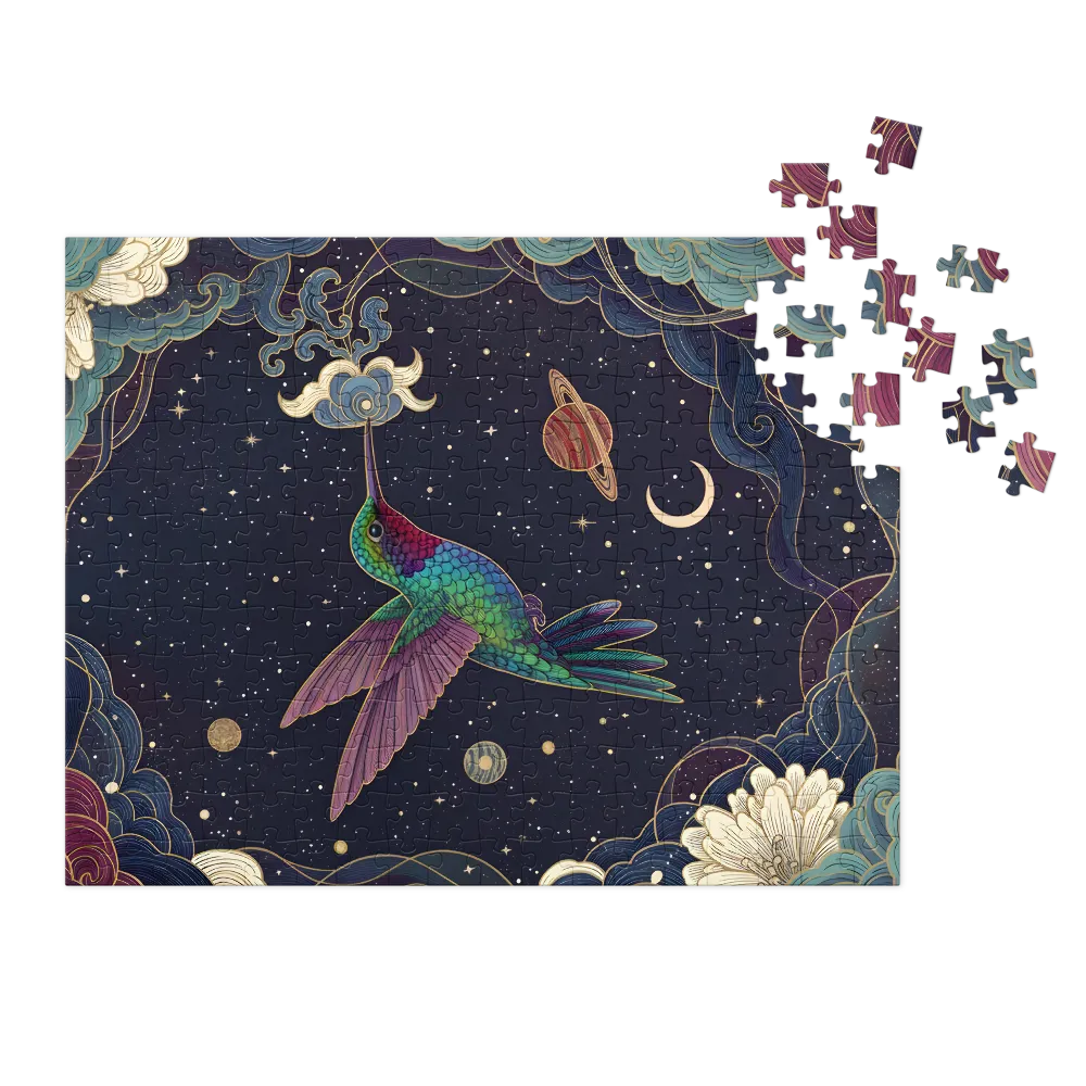 Celestial Hummingbird 
 Jigsaw Puzzle in Tin Box