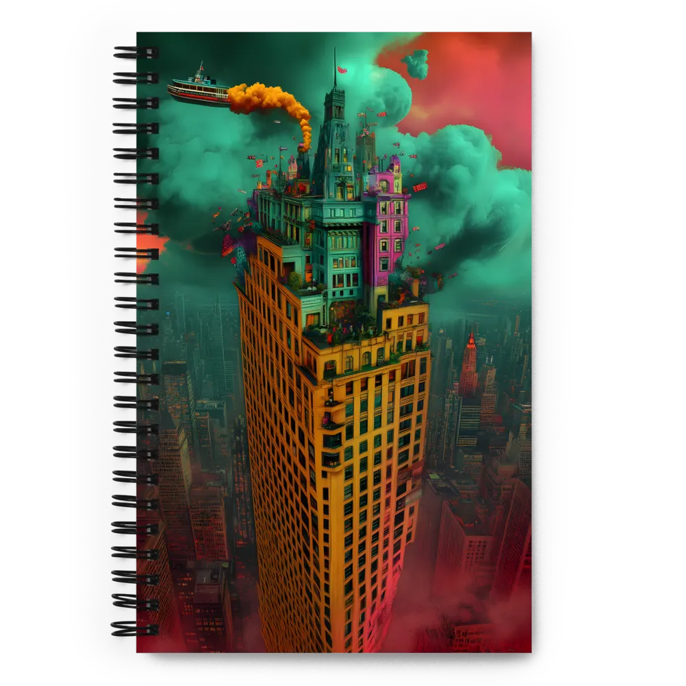 Architectural Dreams: A Surreal Cityscape | Spiral Notebook