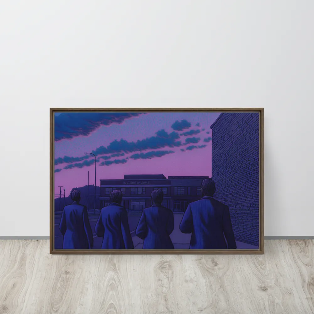 The Twilight Stroll | Canvas with Brown Frame | 20″×30″