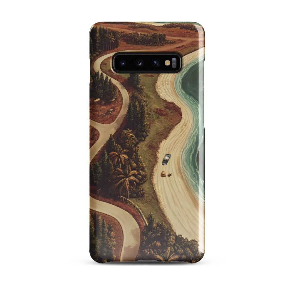 Winding Serenity: A Coastal Journey | Phone Case |  S10 Plus | Snap Case | Glossy