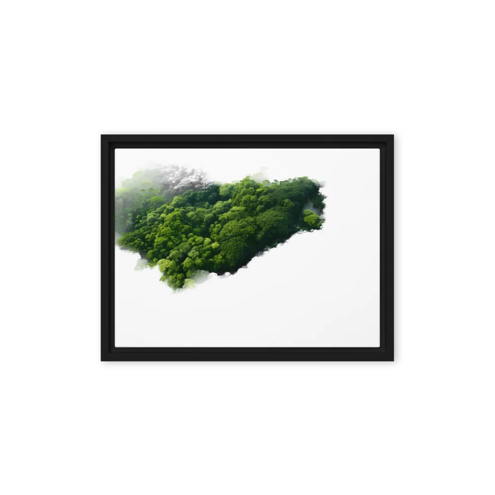 Emerald Canopy | Canvas with Black Frame | 12″×16″