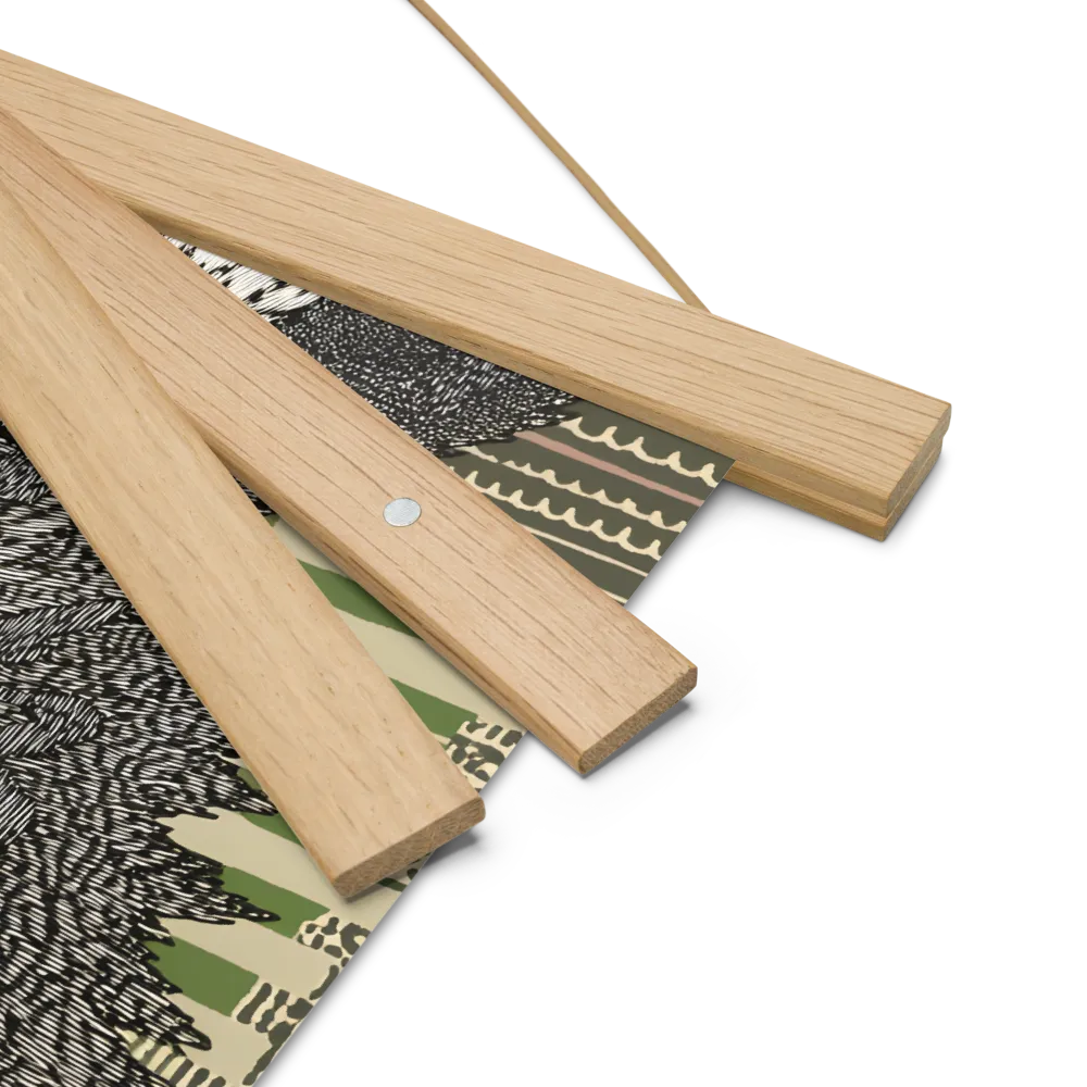 Reflections of the Forest | Poster With Oak Wood Hanger | 10″×10″