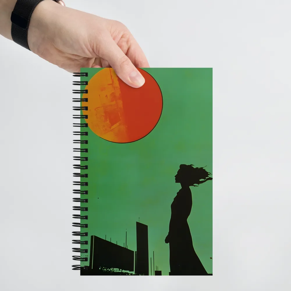 Silhouette of Contemplation | Spiral Notebook