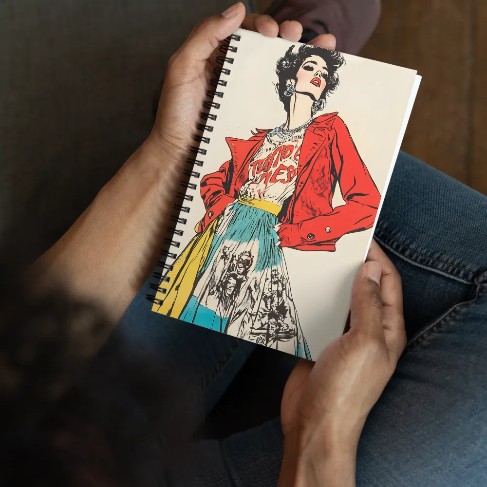 Vibrant Elegance: A Pop Art Fashion Statement | Spiral Notebook