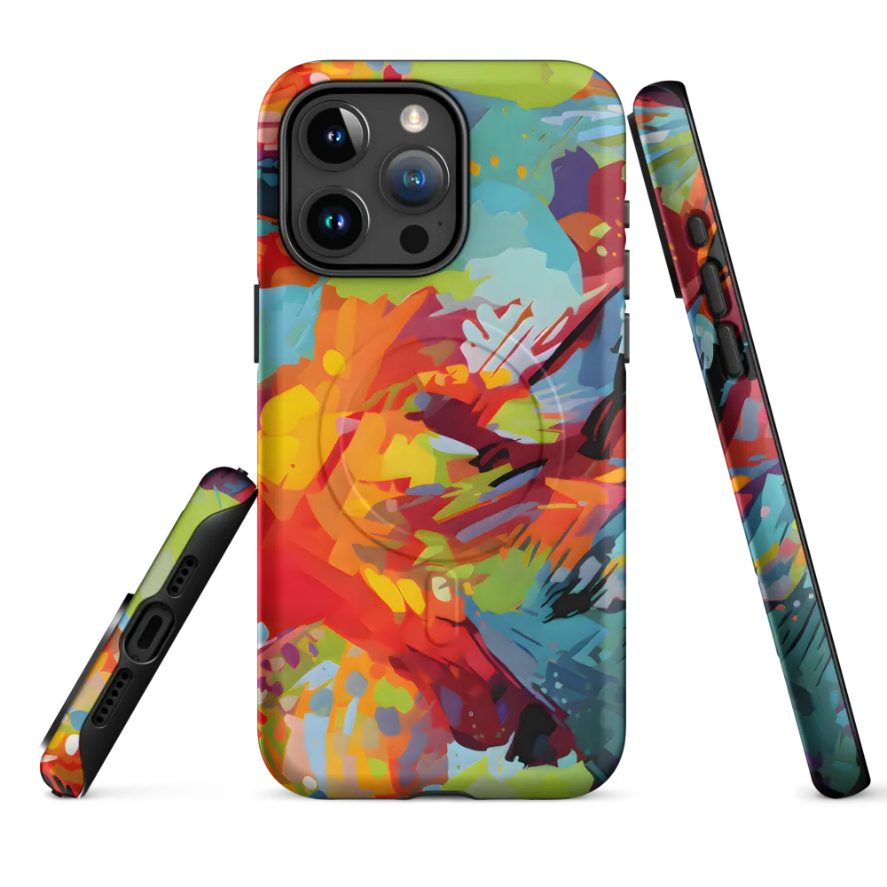 Colorful Lizard: An Abstract Adventure | Phone Case |  15 Pro Max | MagSafe® Tough Case | Matte